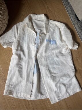 Palm Tree Crew x Don Julio Cream Short-Sleeve Button-Down Shirt
